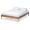 Baxton Studio Colette Ash Walnut Finished Wood Queen Size Platform Bed Frame 161-10185 - alternate 1
